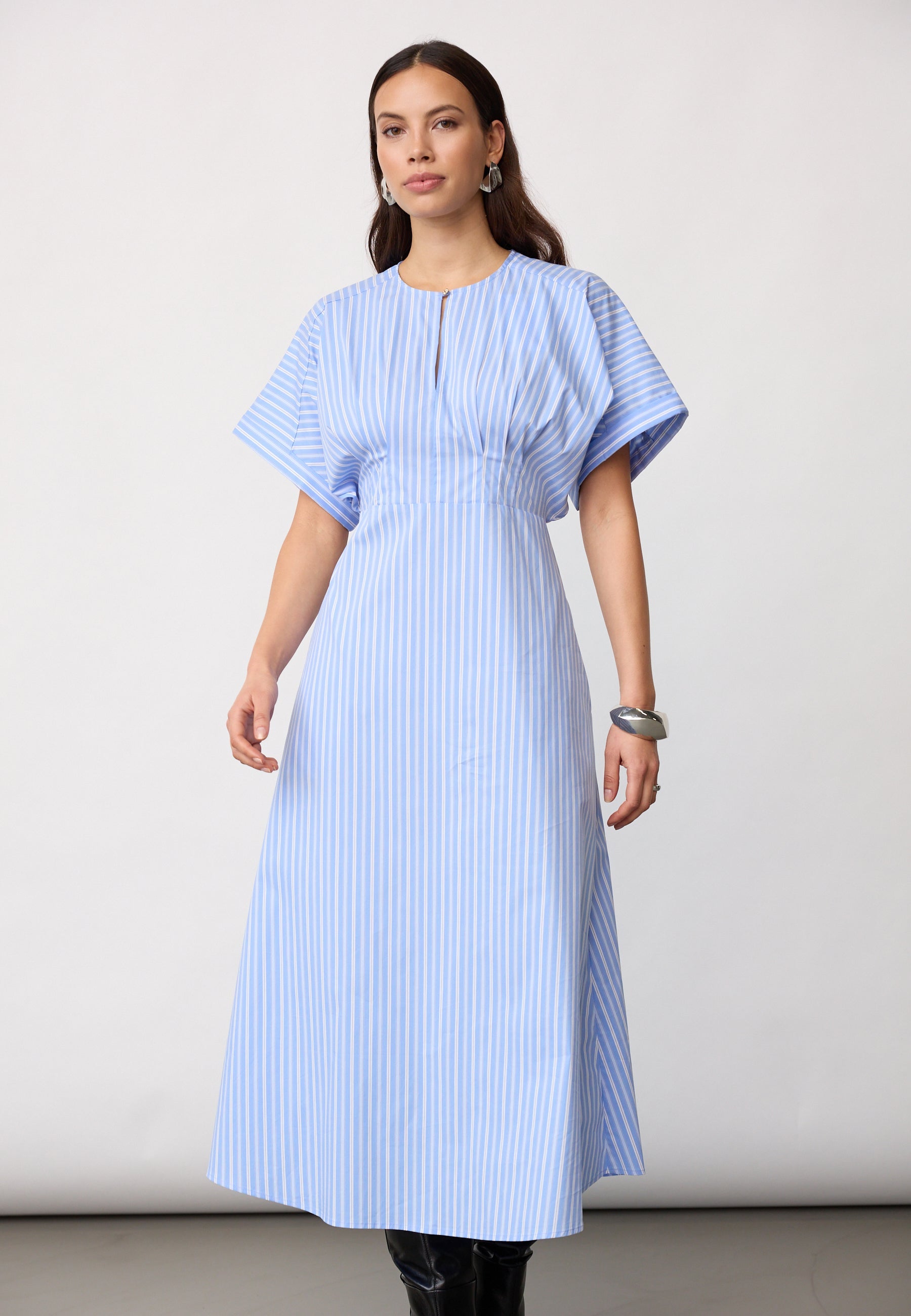 KaioCC Stripe Dress - Pale Blue - Co'couture