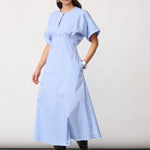 KaioCC Stripe Dress - Pale Blue - Co'couture