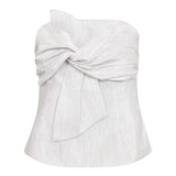 BiaCC Knot Tube Top - Silver