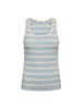 GrannyCC Rib Emb. Tank Top - offWhite/Paleblue