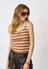 GrannyCC Rib Emb. Tank Top - OffWhite/Suntan