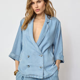 TillyCC SS Blazer - Fade Denim