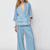 TillyCC SS Blazer - Fade Denim