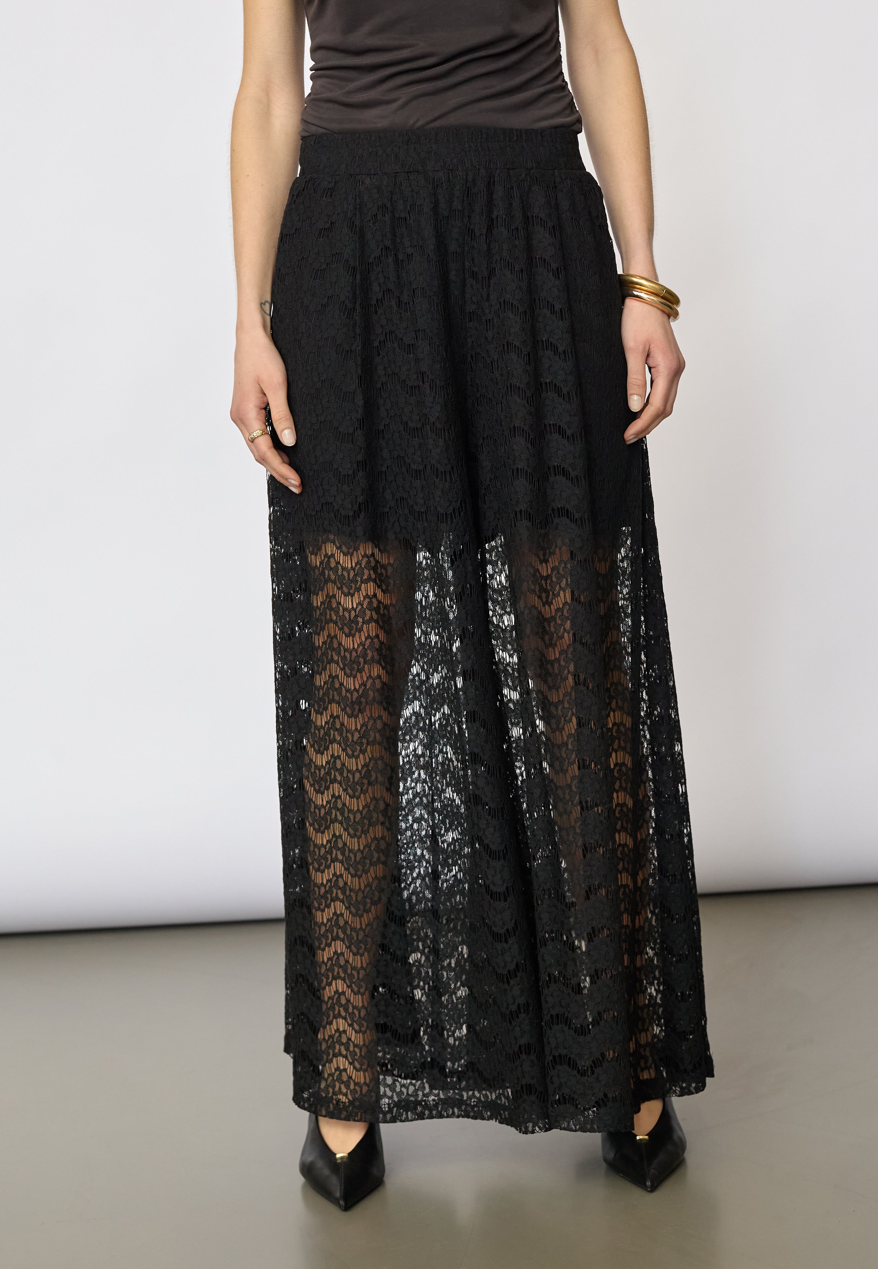 HarrietCC Lace Skirt Pant - Black - Co'couture