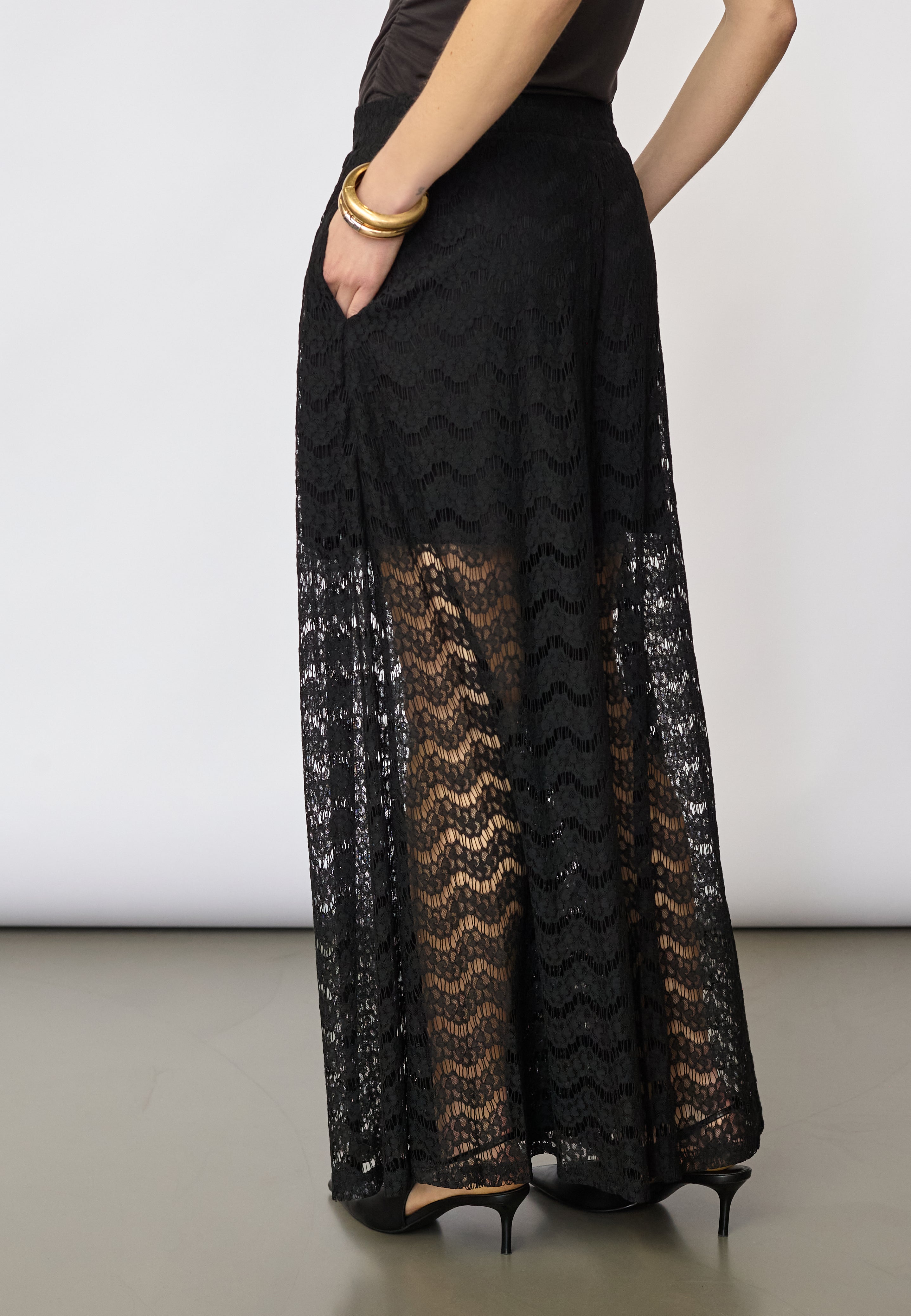 HarrietCC Lace Skirt Pant - Black - Co'couture