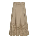 PoppyCC Pleat Scallop Skirt - Mushroom - Co'couture