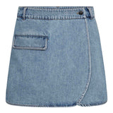 AsjaCC Wrap Denim Skort - Denim blue