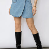 AsjaCC Wrap Denim Skort - Denim blue