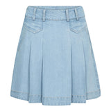 TillyCC Pocket Ple Mini Skirt - Fade Denim