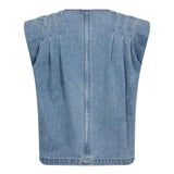 AsjaCC Wrap Denim Top - Denim blue - Co'couture