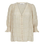 MichaCC SS V-Blouse - Bisquit - Co'couture