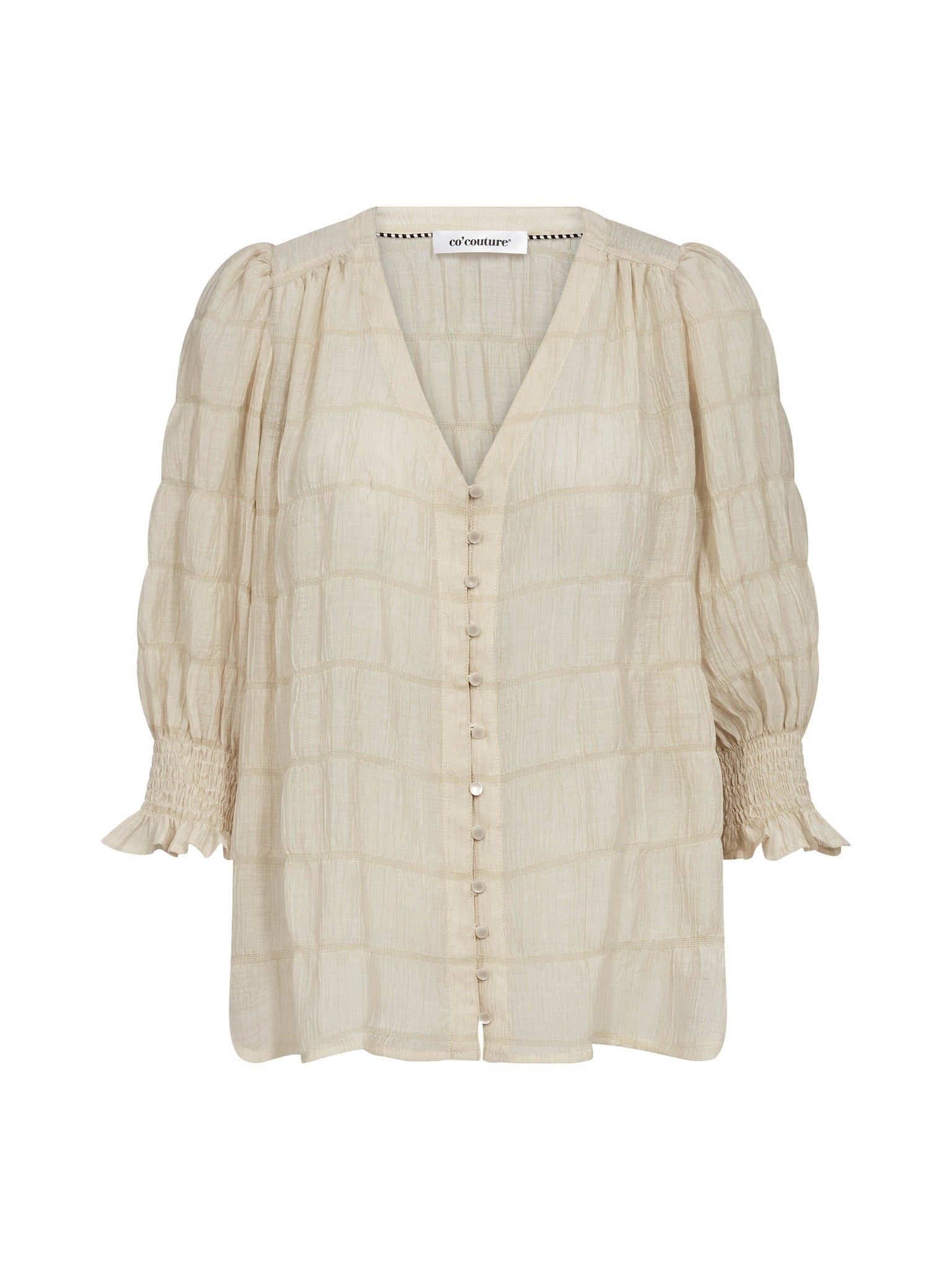 MichaCC SS V-Blouse - Bisquit - Co'couture