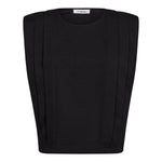 ZelliCC Padded Pleat Top - Black - Co'couture