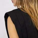 ZelliCC Padded Pleat Top - Black - Co'couture