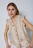 TassyCC Frill Top - Bisquit