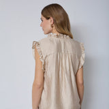 TassyCC Frill Top - Bisquit