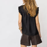 TassyCC Frill Top - Black - Co'couture