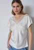 IdunCC Lace SS Blouse - Off white