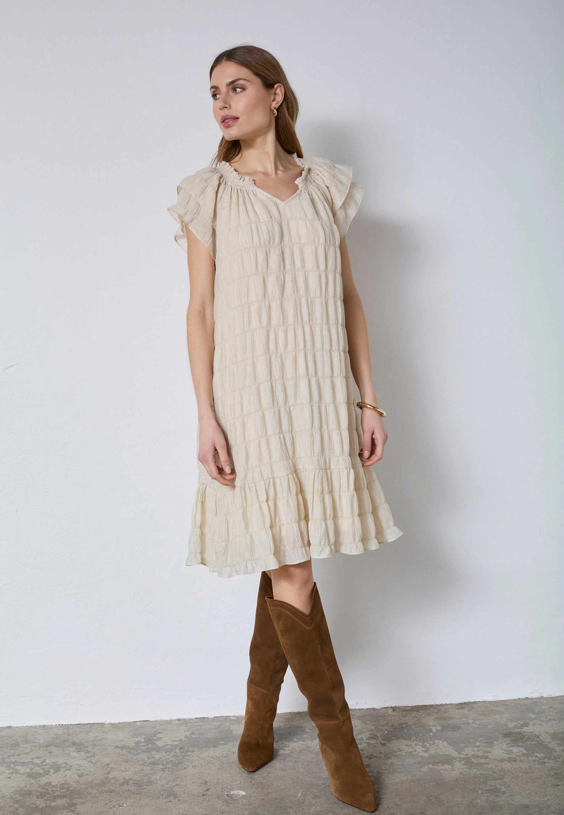 MichaCC Sunrise Crop Dress - Bisquit - Co'couture