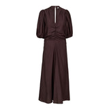 HeraCC SS Puff Dress - Dark Brown
