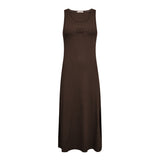GrannyCC Rib Emb Tank Dress - Dark Brown