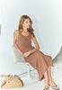 GrannyCC Rib Emb Tank Dress - Dark Brown
