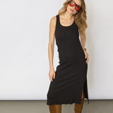 GrannyCC Rib Emb Tank Dress - Black