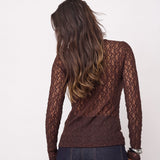 BarnaCC O-Neck Blouse - Dark Brown
