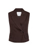 AliniCC Wrap Vest - Dark Brown