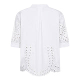 PoppyCC Emb. V-Shirt - White