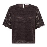 TreyCC Lace Tee - Dark Brown