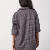 OdemCC Check Cuff Shirt - Dark Brown