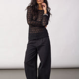 BarieCC O-Neck Blouse - Black