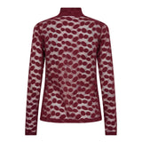 PenolaCC Turtleneck Blouse - Wine Red