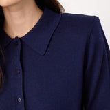 CoryCC Padded LS Cardigan - Navy