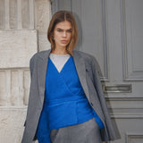 RogerCC Wrap Cardigan - New Blue
