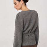 RogerCC Wrap Cardigan - Grey Melange