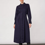 SannaCC Shirt Long Dress - Navy