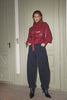 GittCC Funnel Neck Blouse - Berry Red
