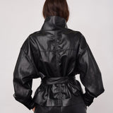 GittCC Funnel Neck Blouse - Black