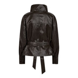 GittCC Funnel Neck Blouse - Dark Brown
