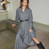LyviaCC Maxi Wrap Dress - Mid Grey