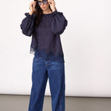 MelliCC Lace Blouse - Navy