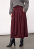 TerryCC Pleat Skirt - Wine Red