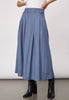 TerryCC Pleat Skirt - Ash Blue