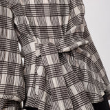ChandlerCC Check Tie Blouse - Bone