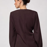 LunaCC Tie Blouse - Bison