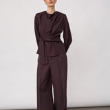 LunaCC Tie Blouse - Bison