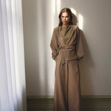 LunaCC Tie Blouse - Taupe