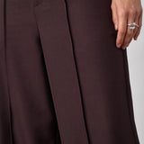 LunaCC Pleat Pant - Bison